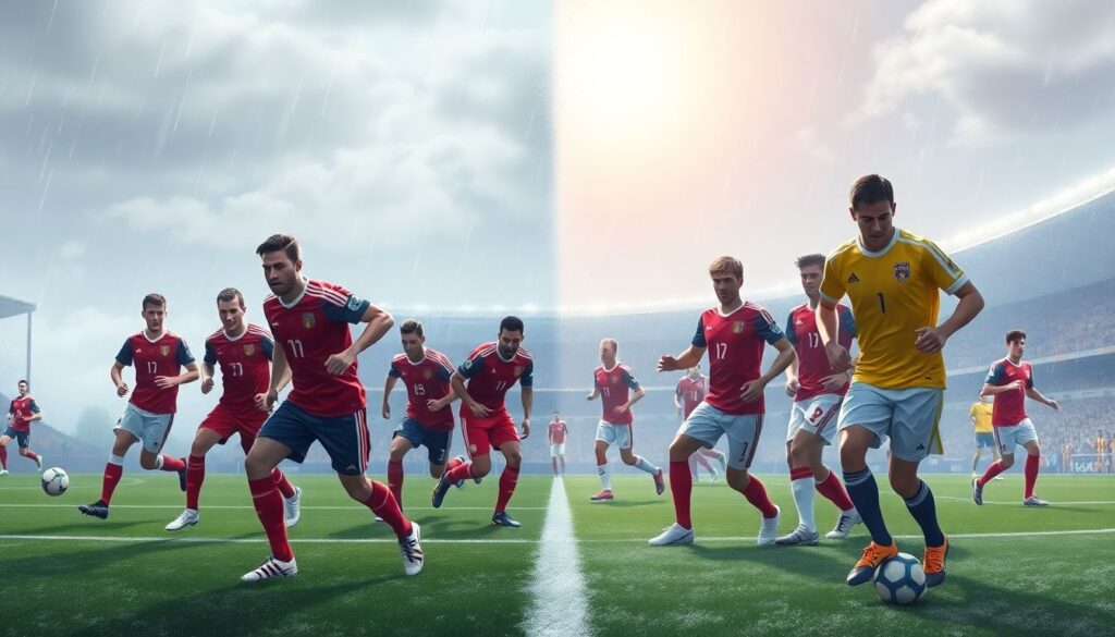 Влияние погодных условий на результаты футбольных матчей - иллюстрация