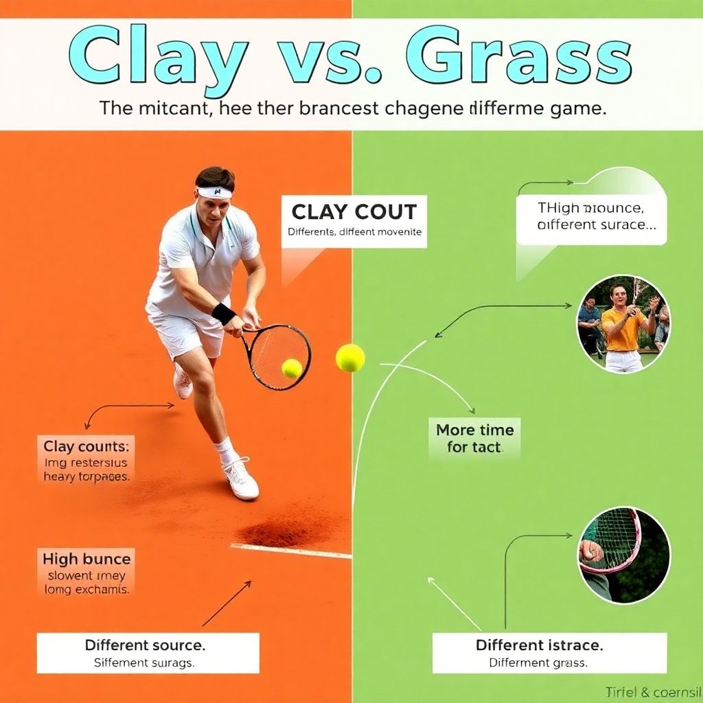 Теннисные турниры на грунте и на траве: ключевые различия в стиле игры