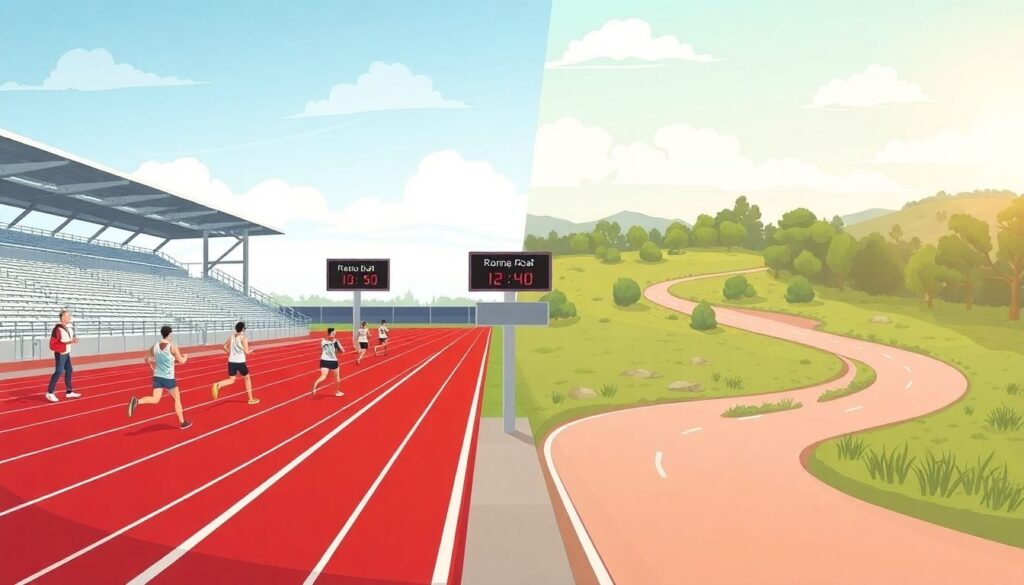 История трековых маршрутов в беге на выносливость - иллюстрация